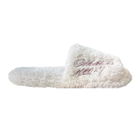 '1000-7' Fur Slides (WHITE)
