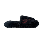 '1000-7' Fur Slides (BLACK)