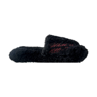 '1000-7' Fur Slides (BLACK)