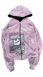 'wanted' reversible zip-up